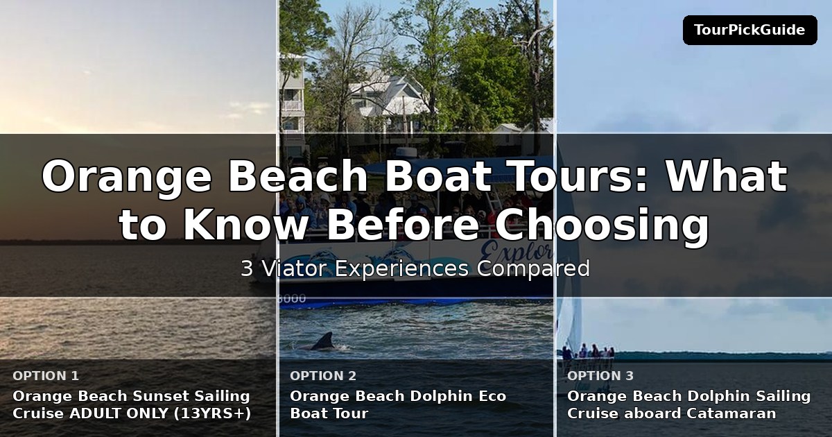 Orange Beach boat tours – three Viator experiences compared