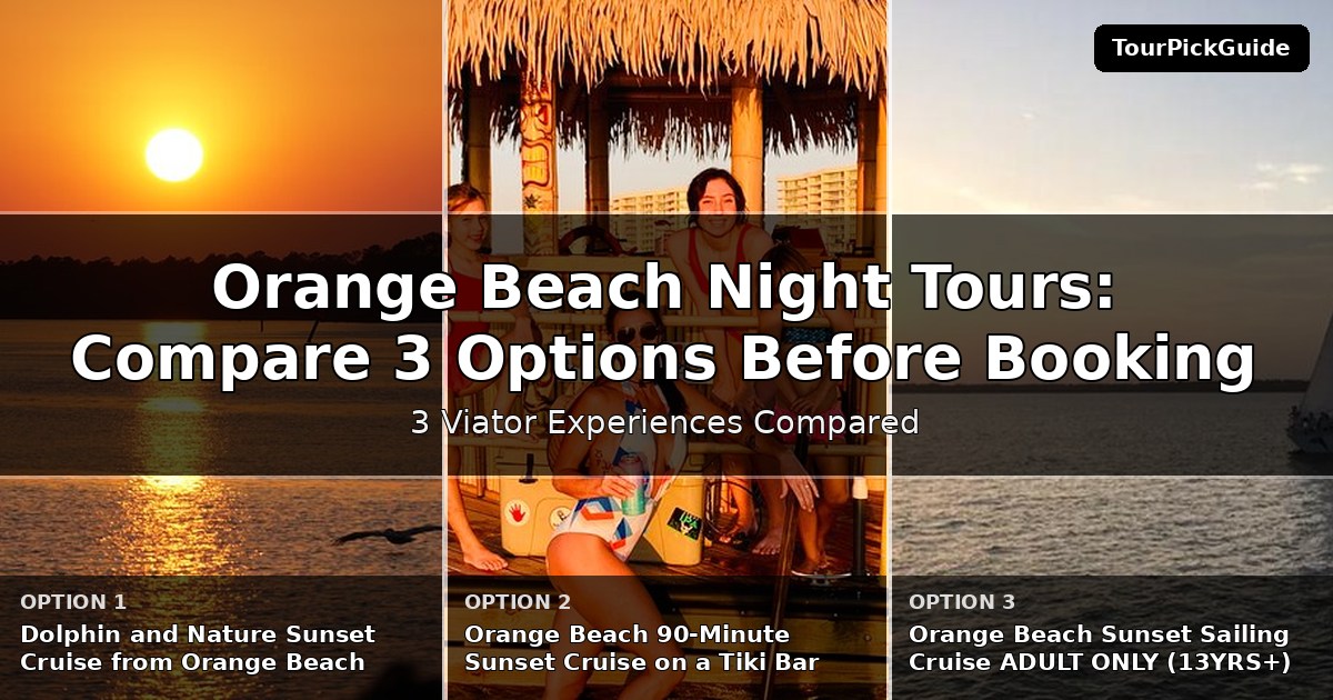 Orange Beach night tours – three Viator experiences compared