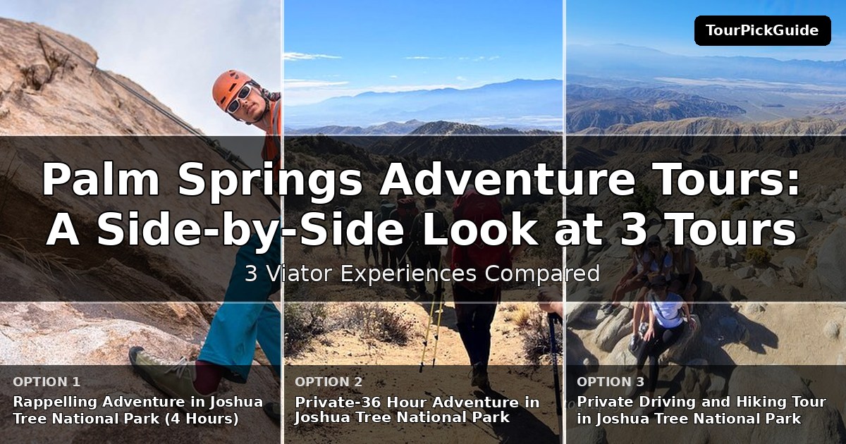 Palm Springs adventure tours – three Viator experiences compared