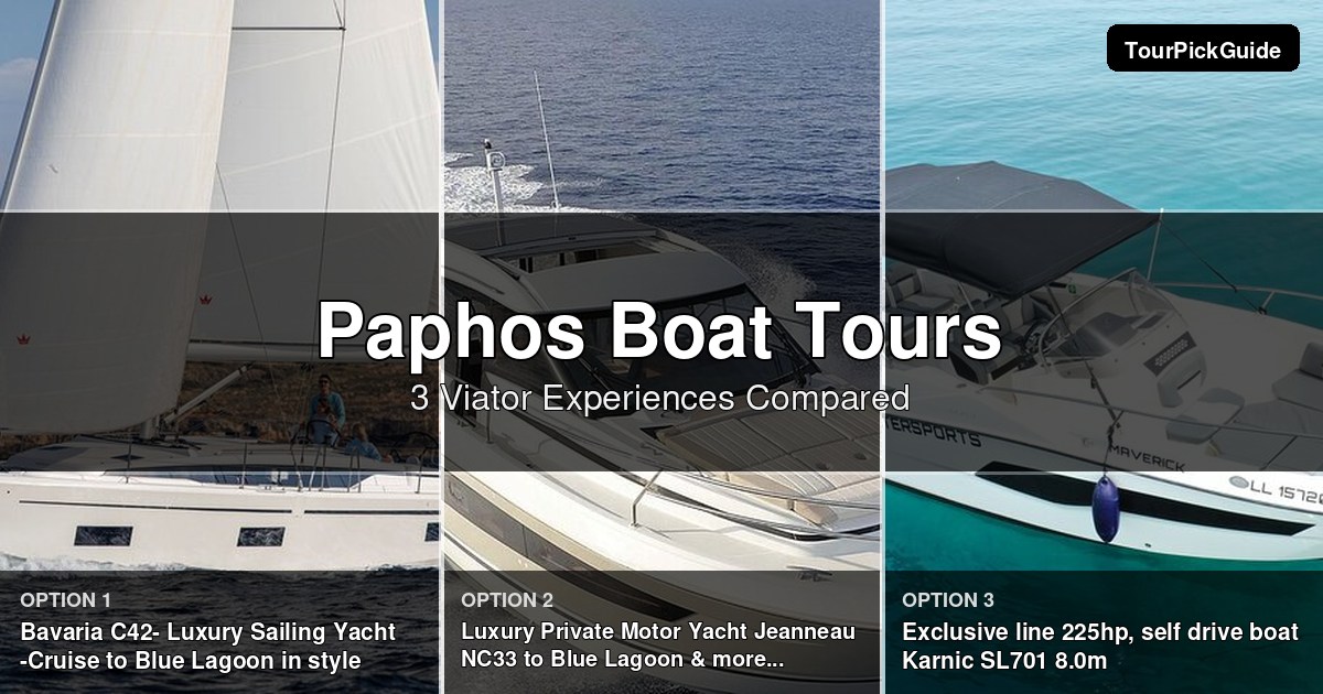 Paphos boat tours – three Viator experiences compared