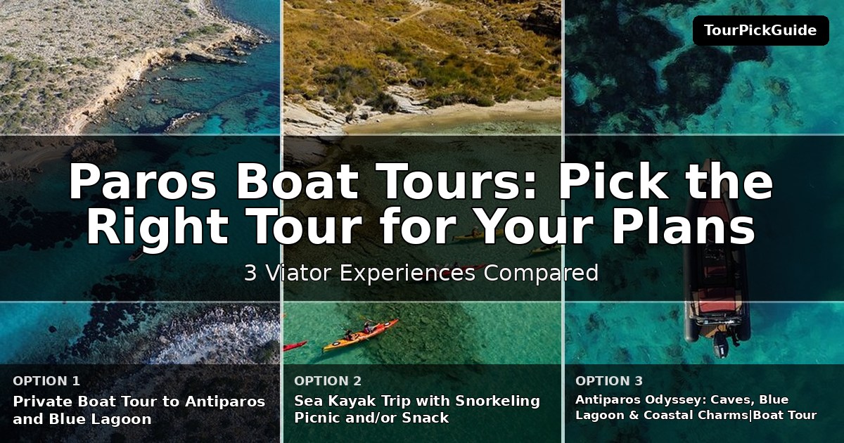 Paros boat tours – three Viator experiences compared