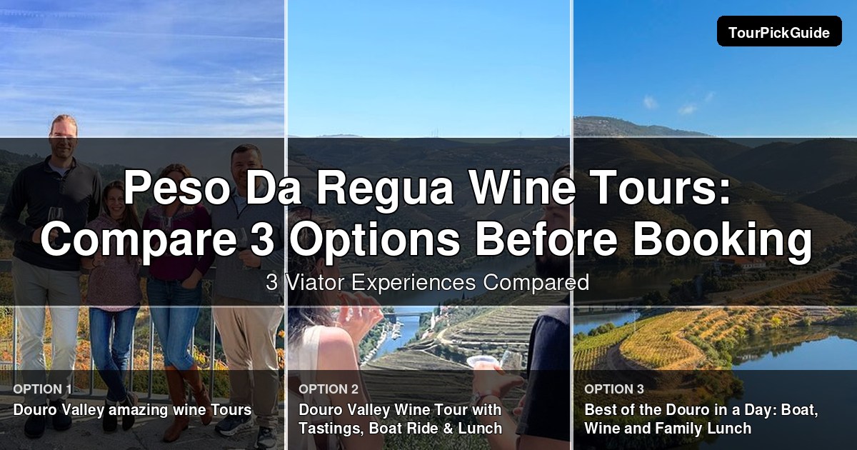 Peso Da Regua wine tours – three Viator experiences compared