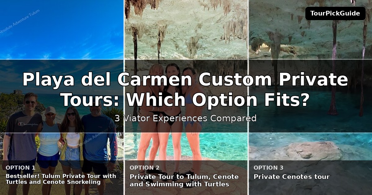 Playa del Carmen custom private tours – three Viator experiences compared
