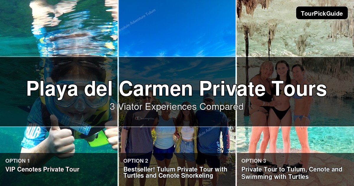 Playa del Carmen private tours – three Viator experiences compared