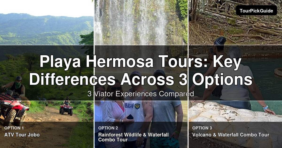 Playa Hermosa tours – three Viator experiences compared