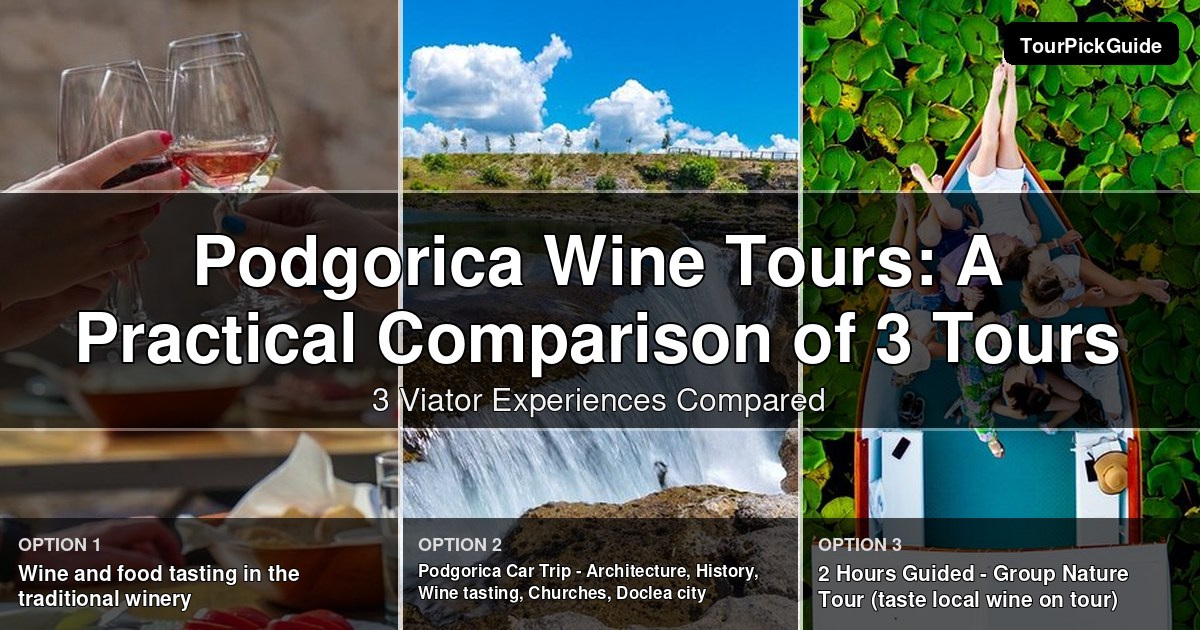 Podgorica wine tours – three Viator experiences compared