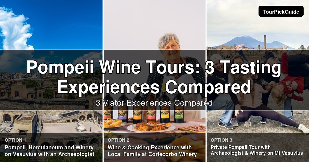 Pompeii wine tours – three Viator experiences compared