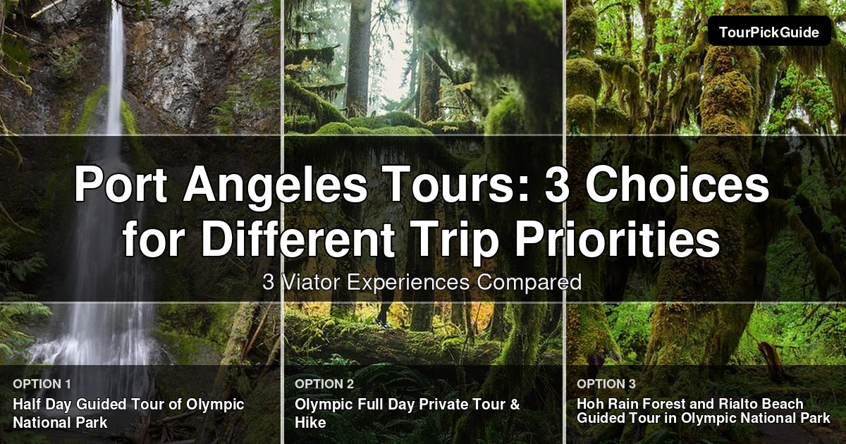 Port Angeles tours – three Viator experiences compared