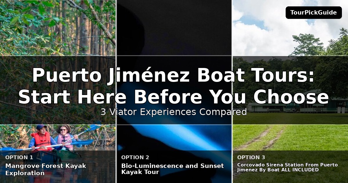 Puerto Jiménez boat tours – three Viator experiences compared