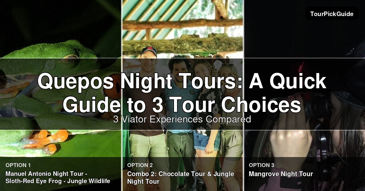 Quepos night tours – three Viator experiences compared