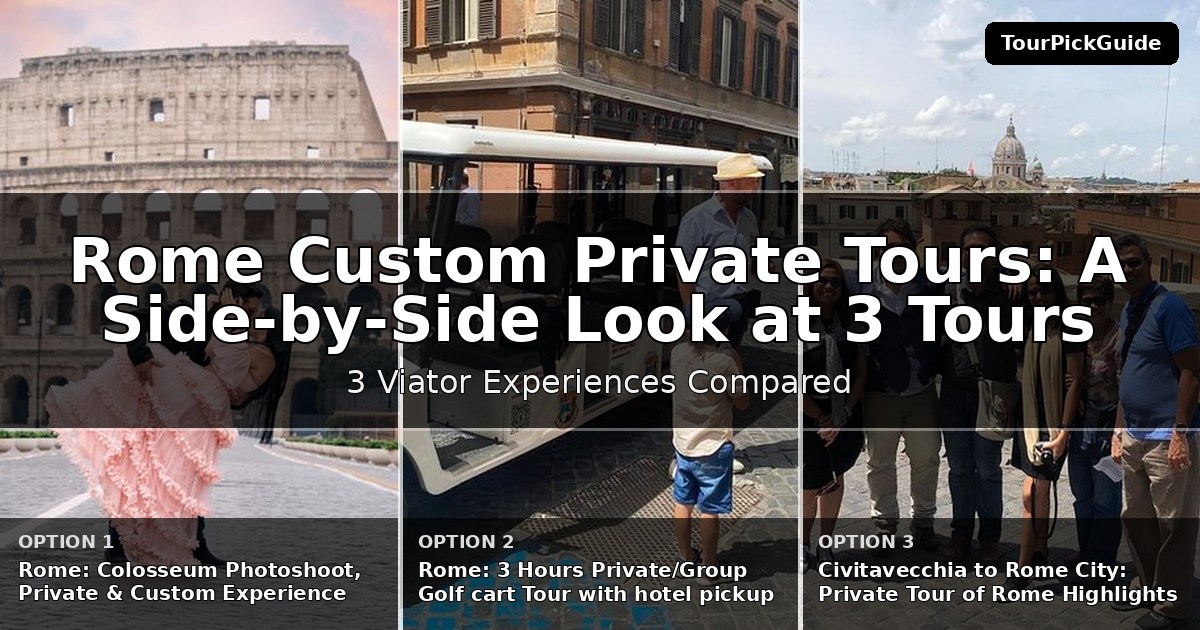 Rome custom private tours – three Viator experiences compared