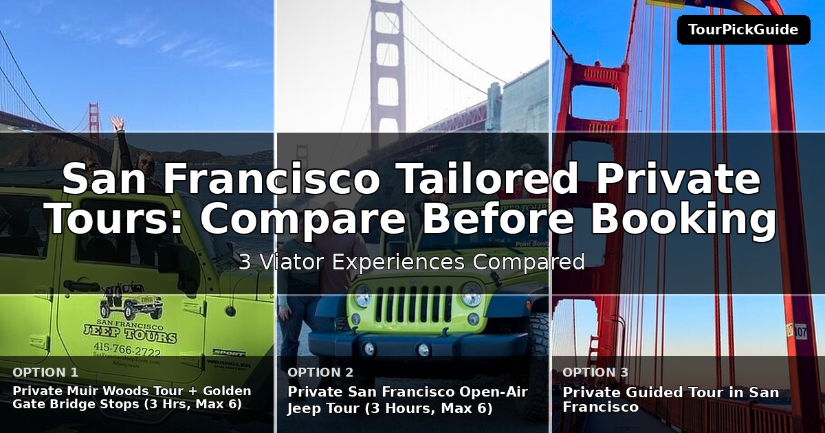 San Francisco tailored private tours – three Viator experiences compared