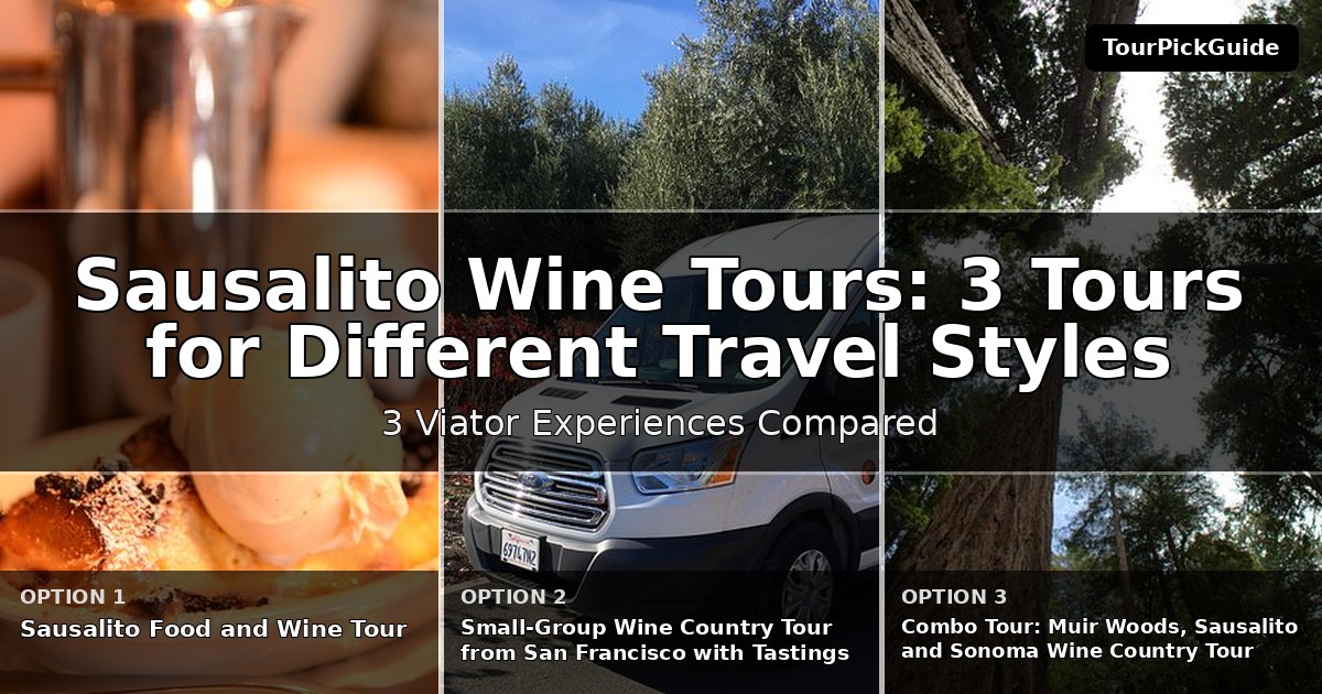 Sausalito wine tours – three Viator experiences compared