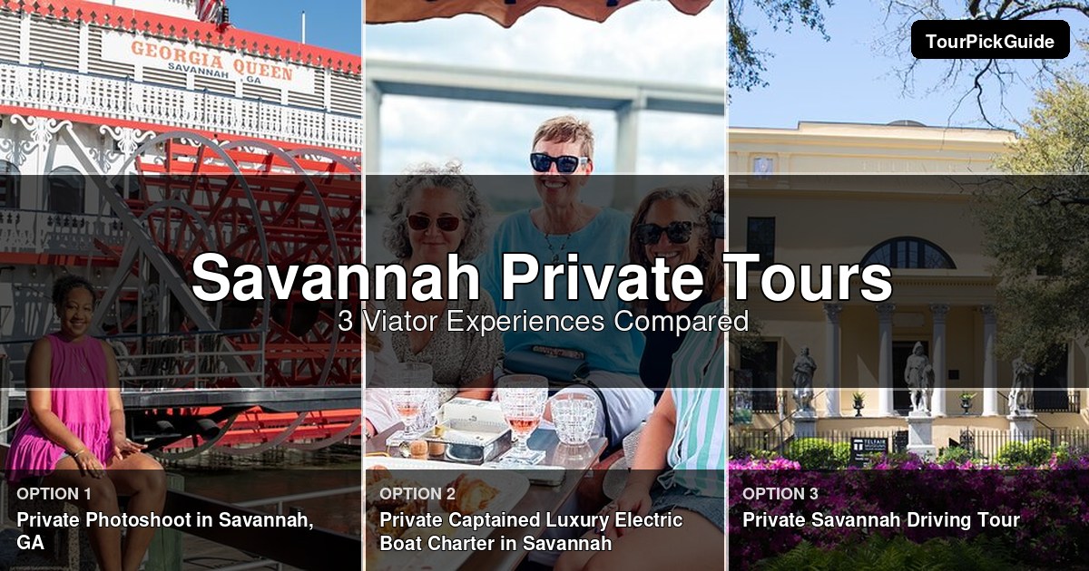 Savannah private tours – three Viator experiences compared