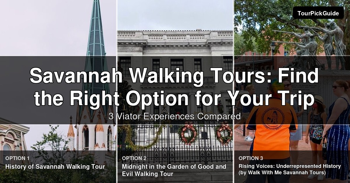 Savannah walking tours – three Viator experiences compared