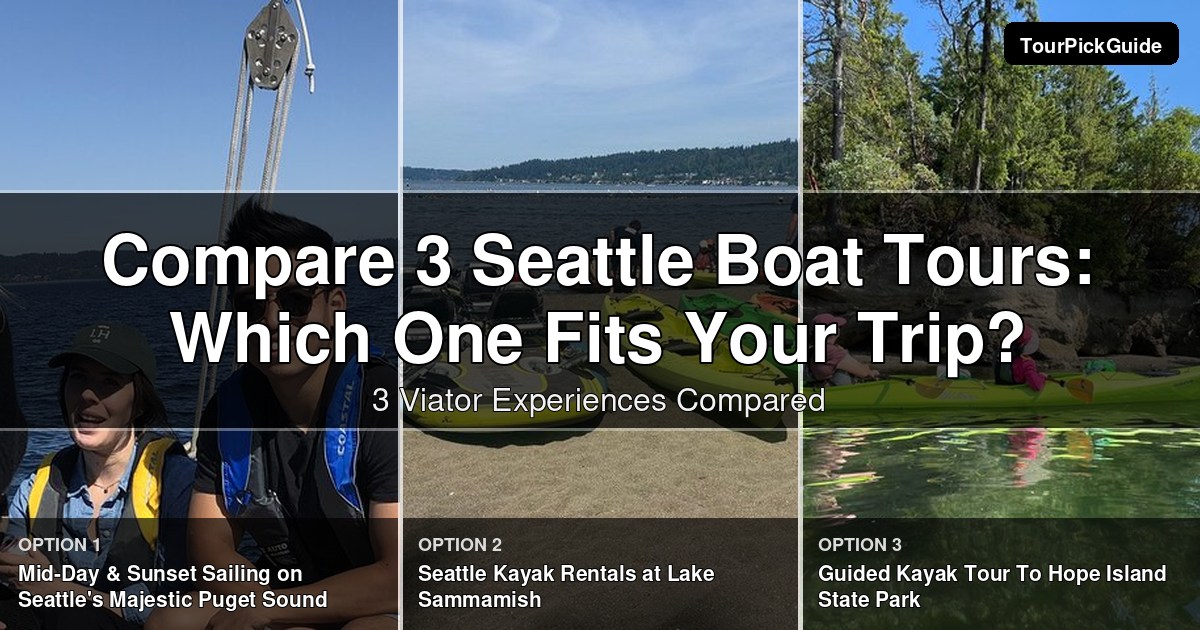 Seattle boat tours – three Viator experiences compared
