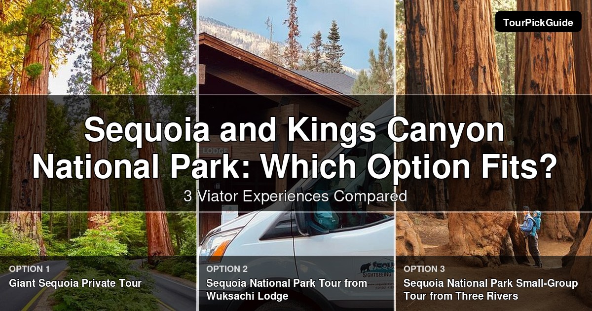 Sequoia and Kings Canyon National Park tours – three Viator experiences compared