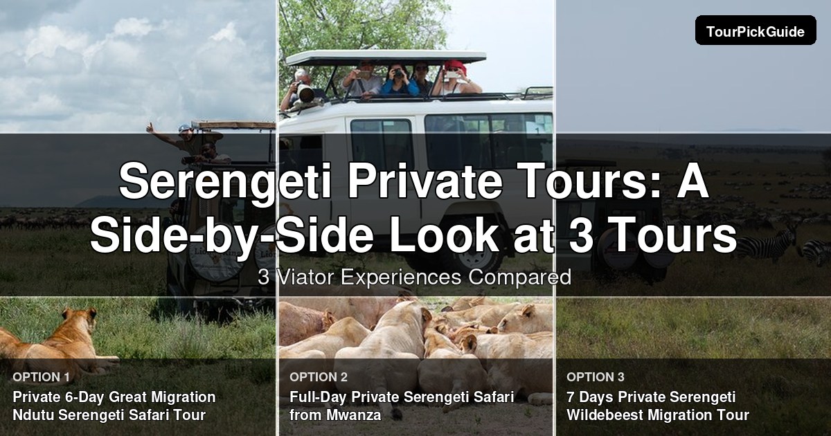 Serengeti private tours – three Viator experiences compared