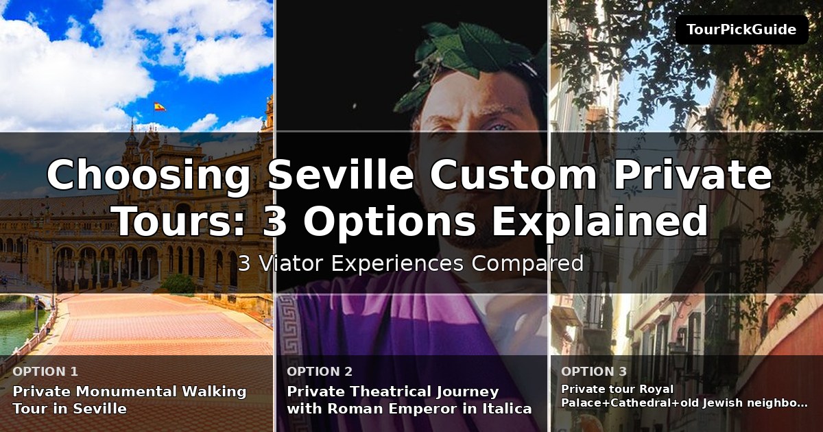 Seville custom private tours – three Viator experiences compared