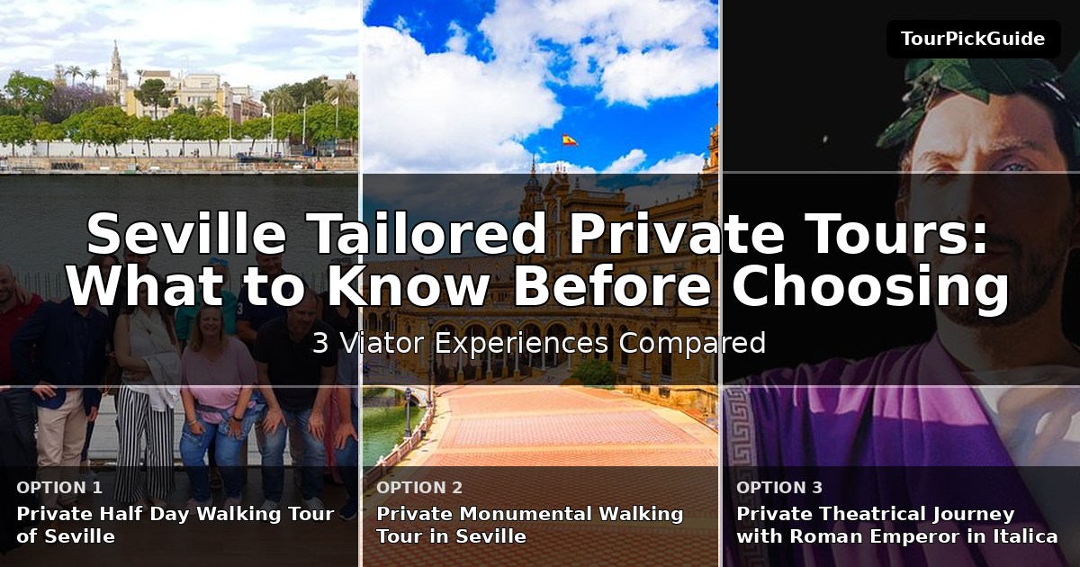 Seville tailored private tours – three Viator experiences compared