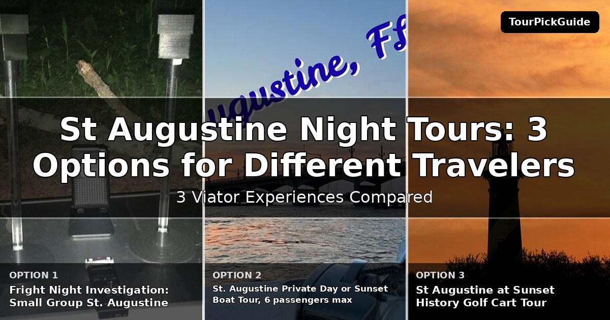 St Augustine night tours – three Viator experiences compared