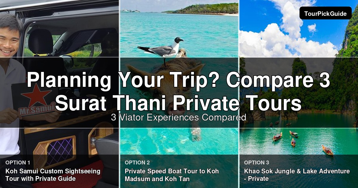 Surat Thani private tours – three Viator experiences compared