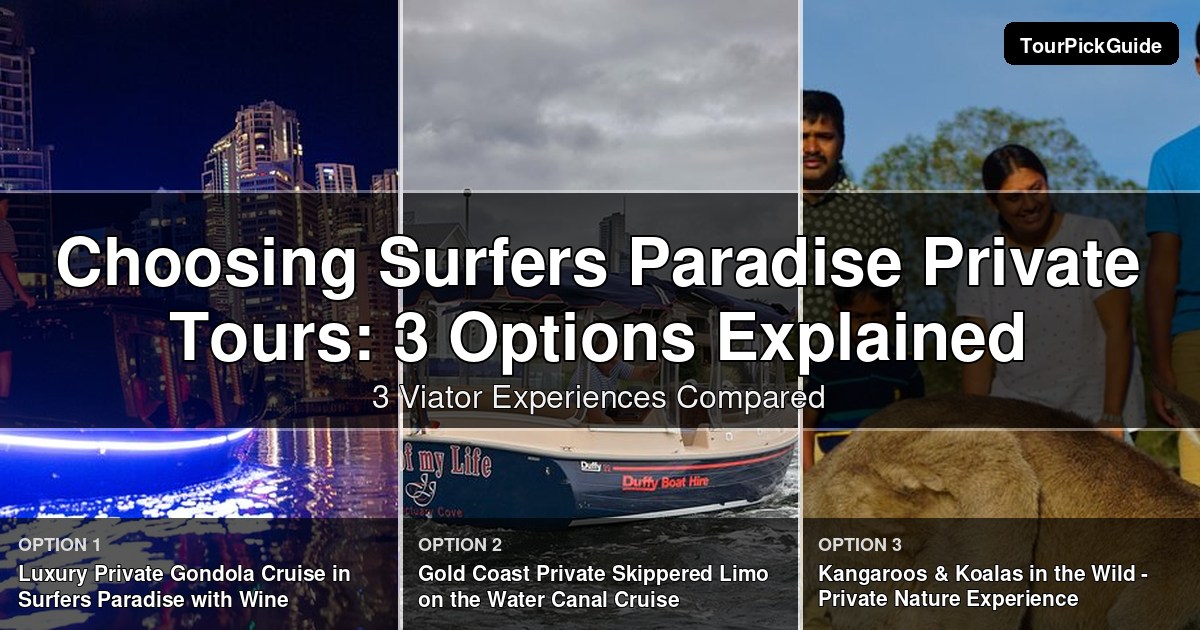 Surfers Paradise private tours – three Viator experiences compared