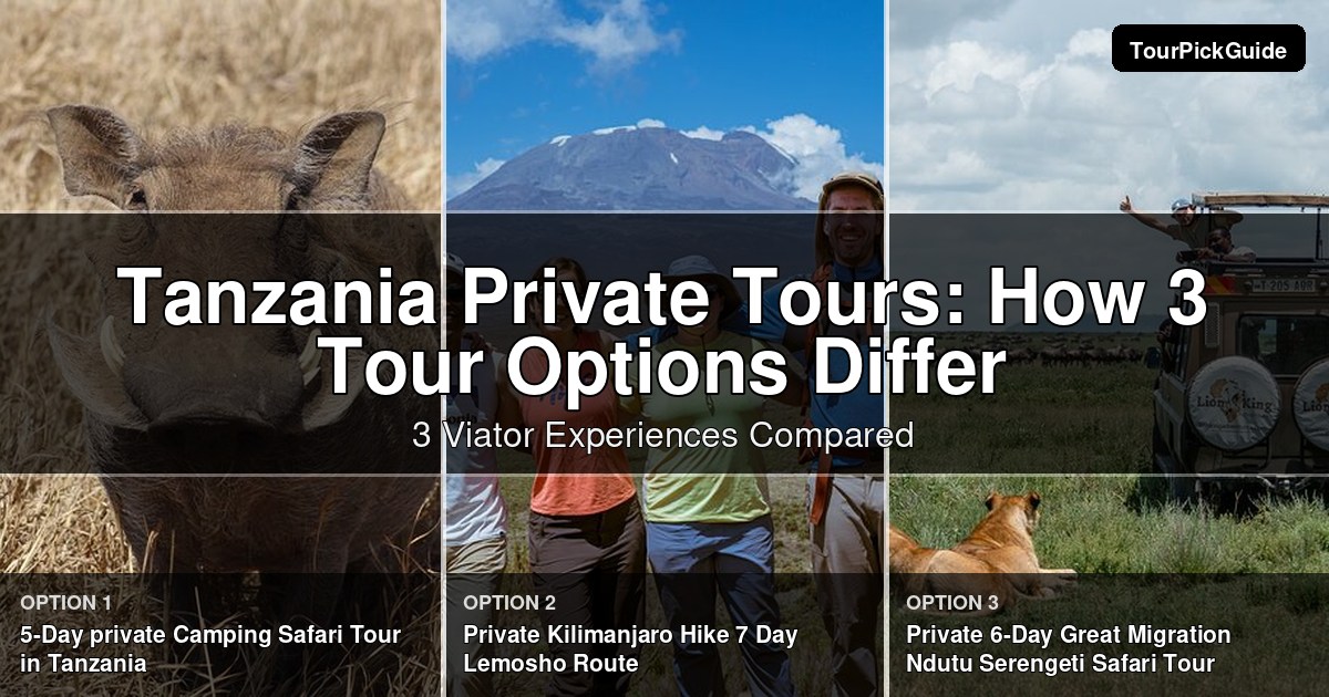 Tanzania private tours – three Viator experiences compared