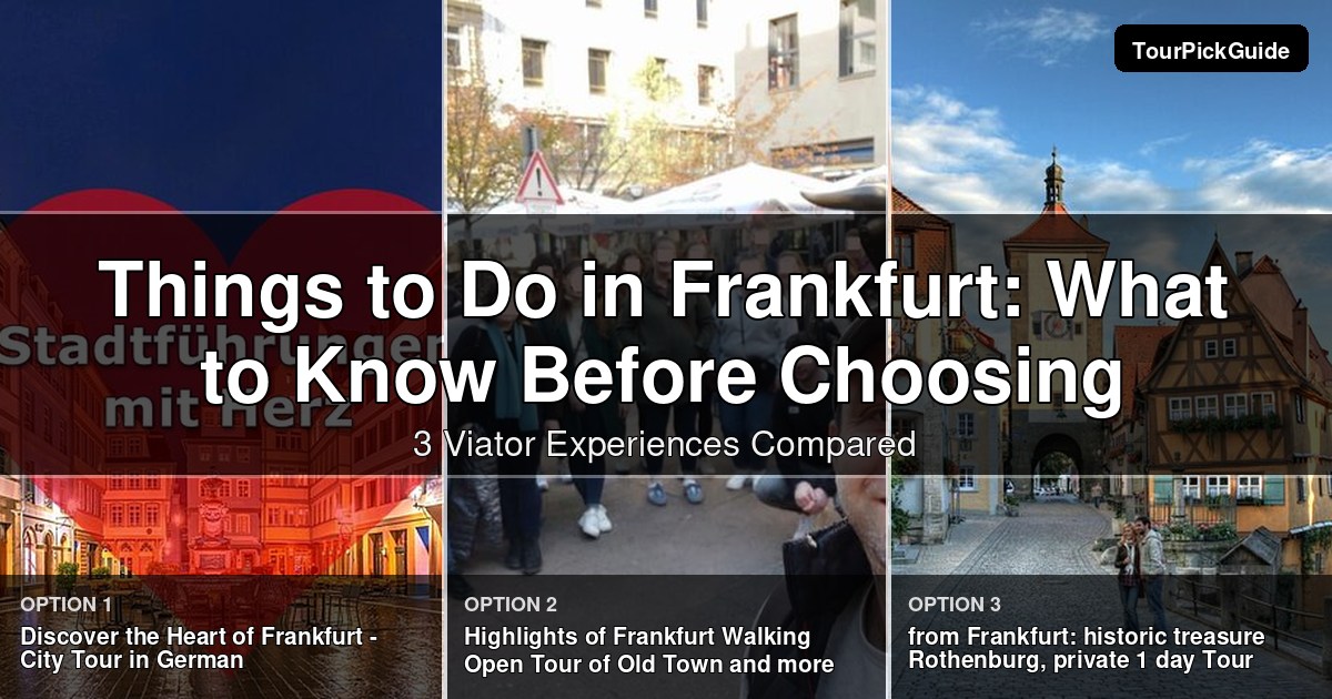 things to do in Frankfurt – three Viator experiences compared
