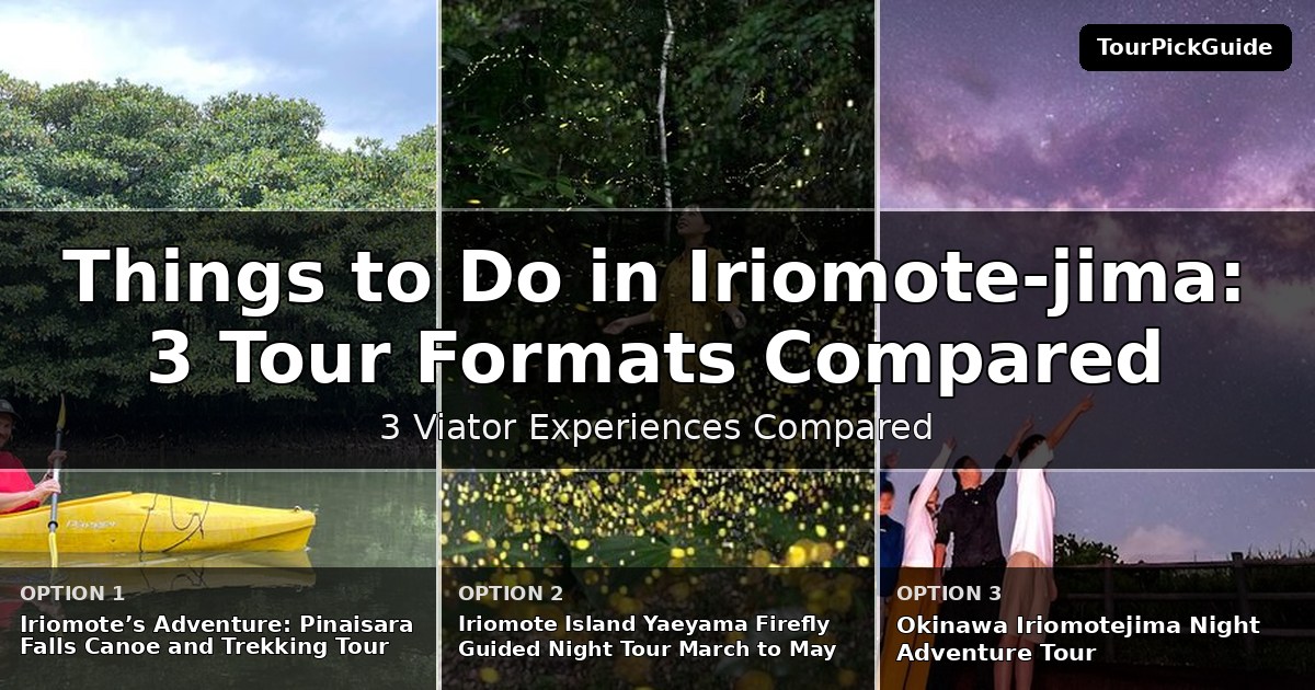 things to do in Iriomote-jima – three Viator experiences compared