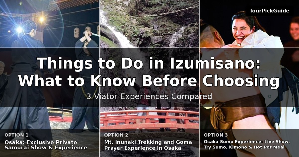 things to do in Izumisano – three Viator experiences compared