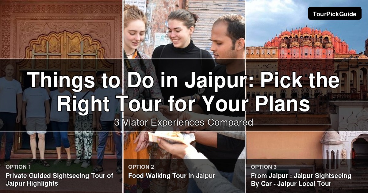 things to do in Jaipur – three Viator experiences compared