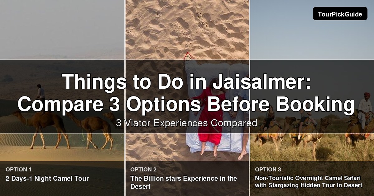 things to do in Jaisalmer – three Viator experiences compared