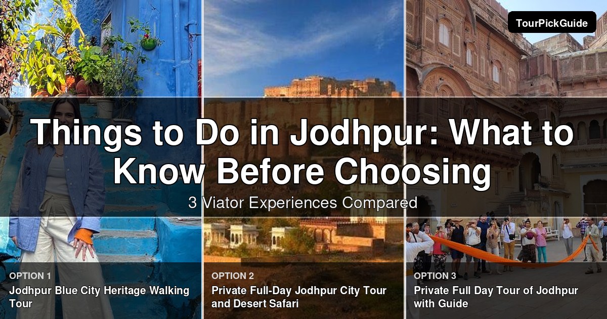 things to do in Jodhpur – three Viator experiences compared