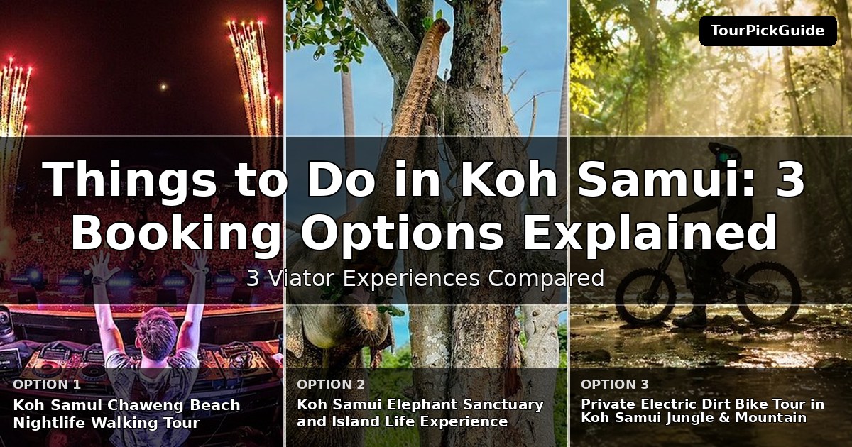 things to do in Koh Samui – three Viator experiences compared