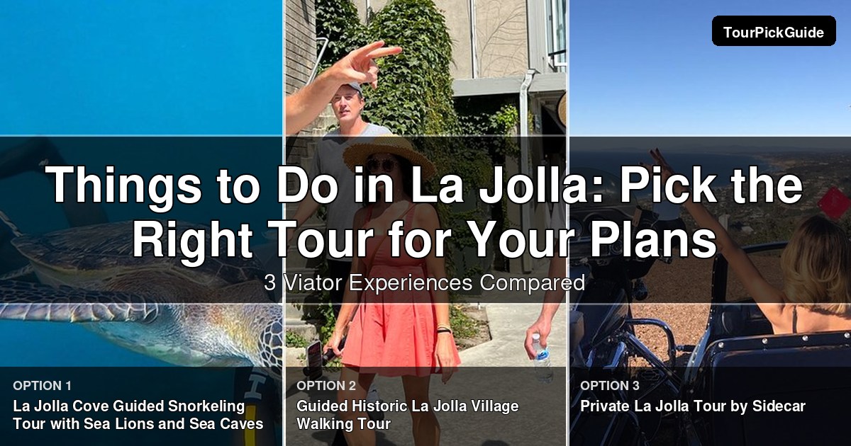 things to do in La Jolla – three Viator experiences compared