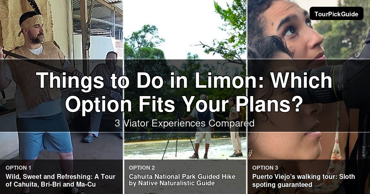 things to do in Limon – three Viator experiences compared