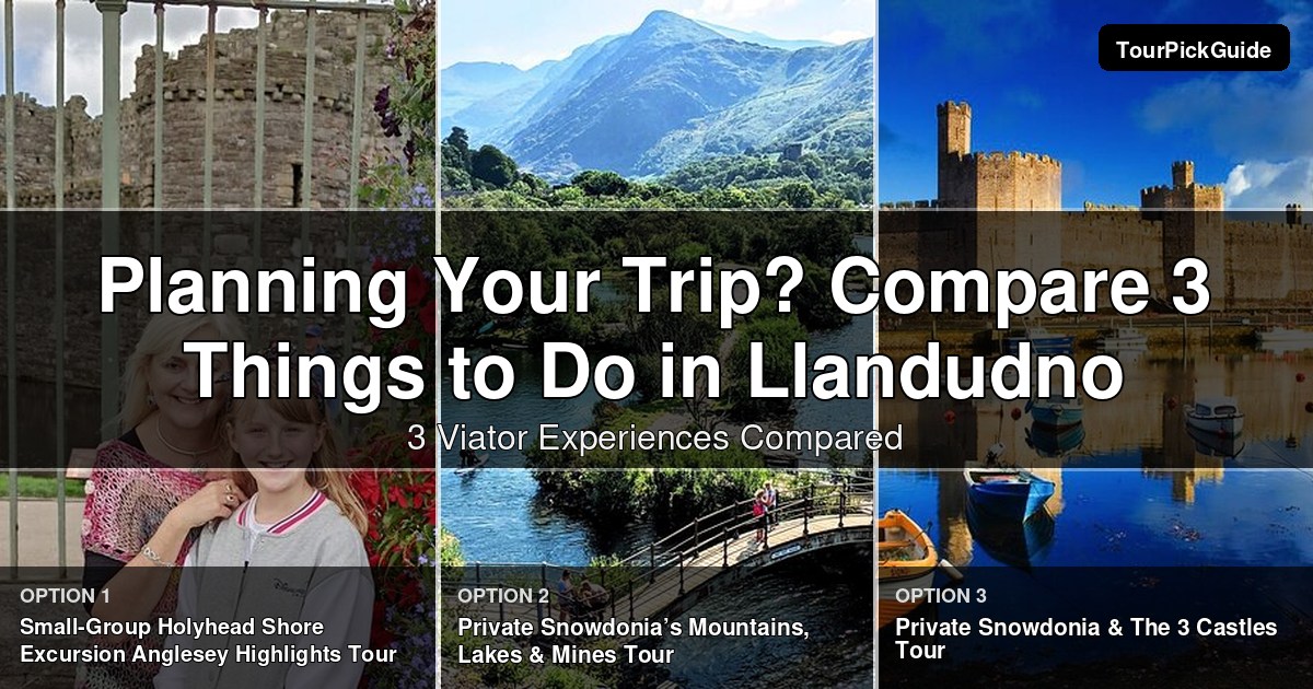 things to do in Llandudno – three Viator experiences compared