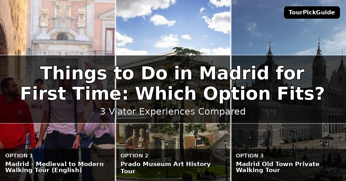 things to do in Madrid for first time visitors – three Viator experiences compared