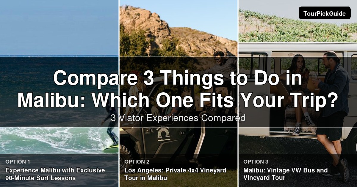 things to do in Malibu – three Viator experiences compared
