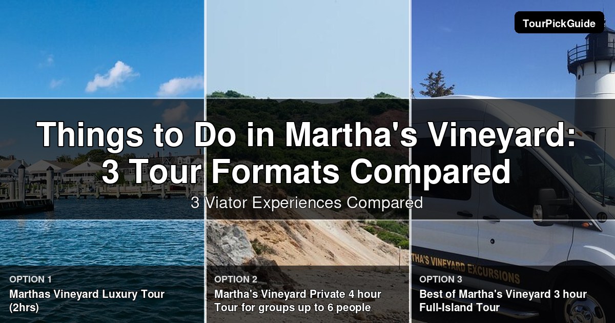 things to do in Martha's Vineyard – three Viator experiences compared