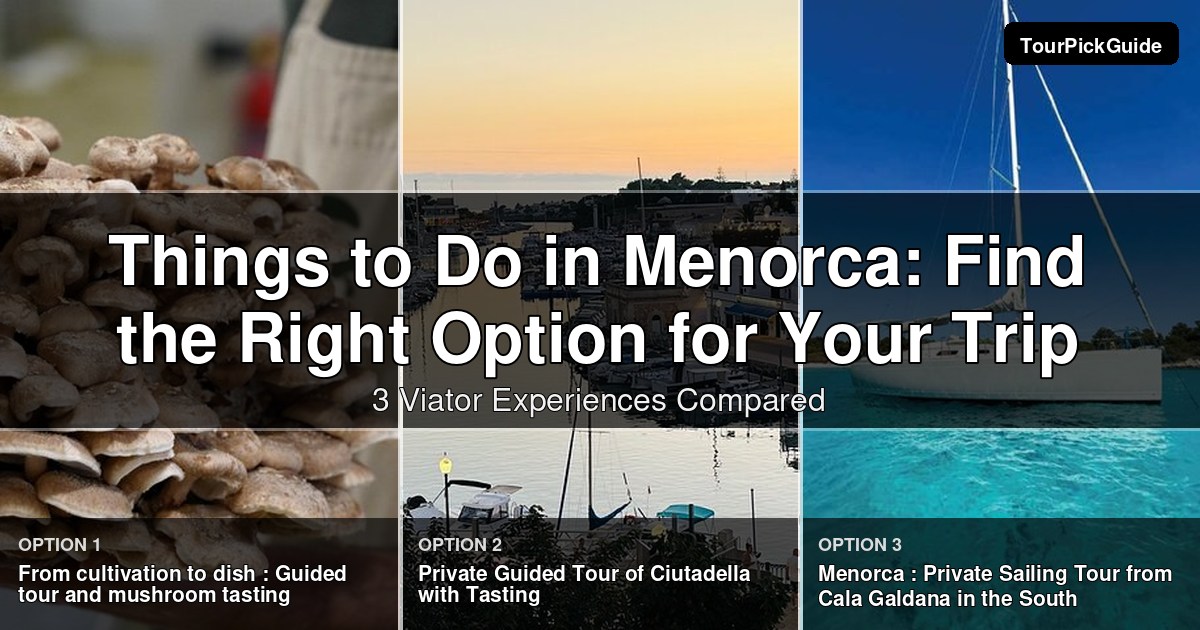 things to do in Menorca – three Viator experiences compared