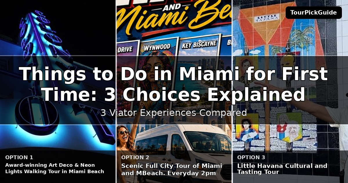 things to do in Miami for first time visitors – three Viator experiences compared