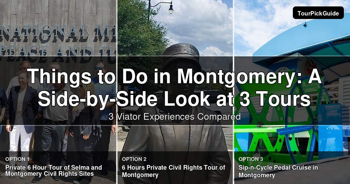 things to do in Montgomery – three Viator experiences compared