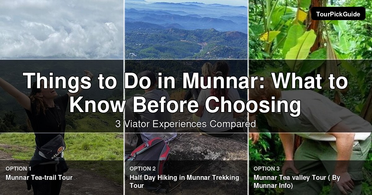 things to do in Munnar – three Viator experiences compared