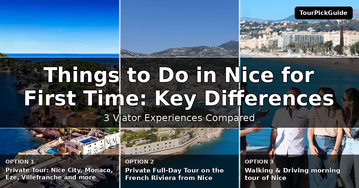 things to do in Nice for first time visitors – three Viator experiences compared