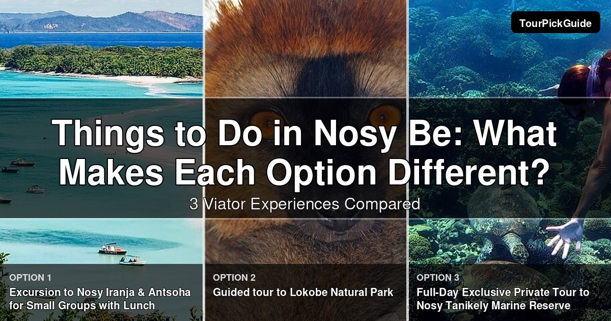 things to do in Nosy Be – three Viator experiences compared