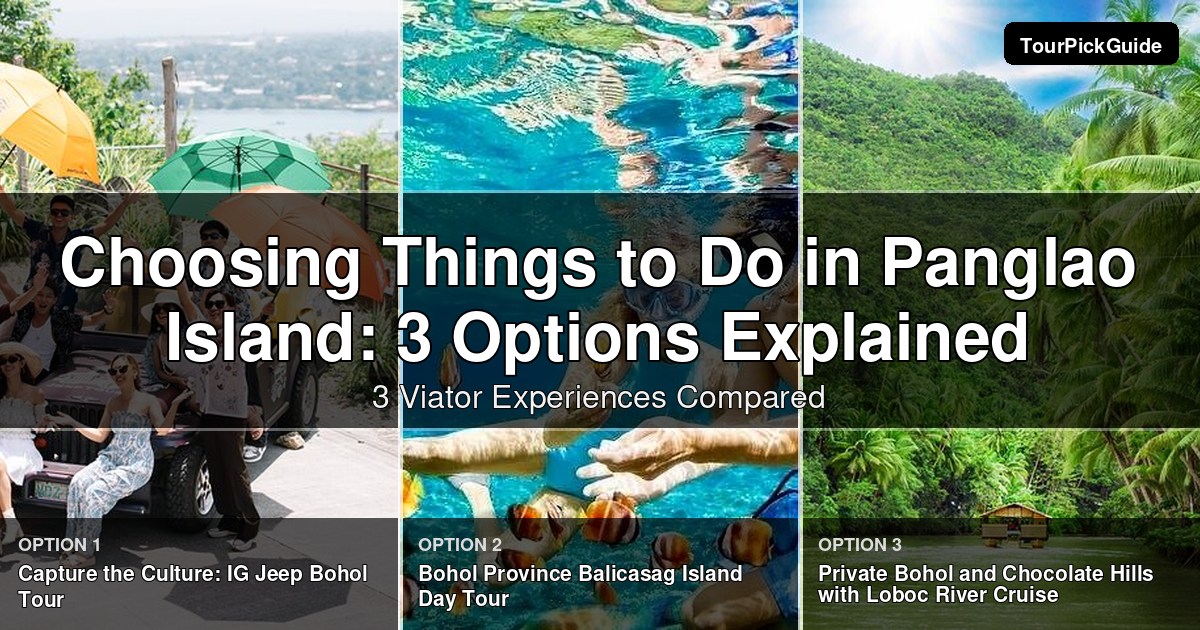 things to do in Panglao Island – three Viator experiences compared