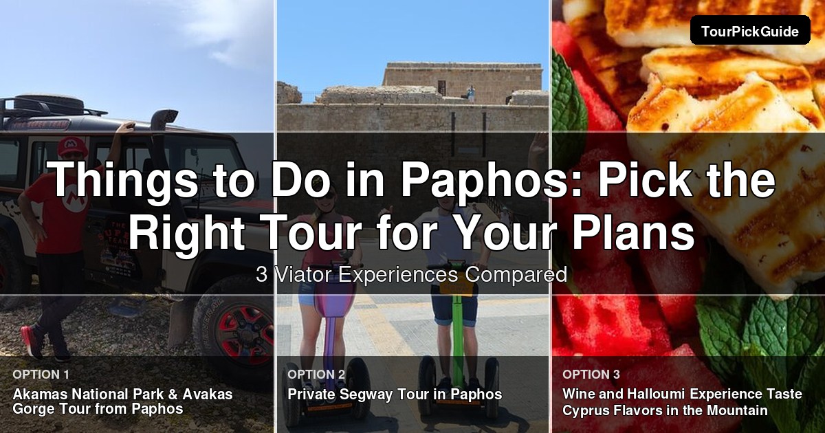 things to do in Paphos – three Viator experiences compared