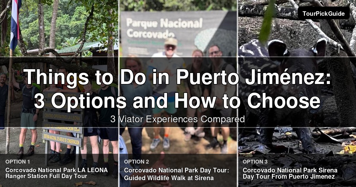 things to do in Puerto Jiménez – three Viator experiences compared